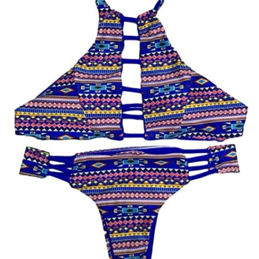 HOTAPEI Womens Cut Out Vintage Pin Up 2-pc Tankini